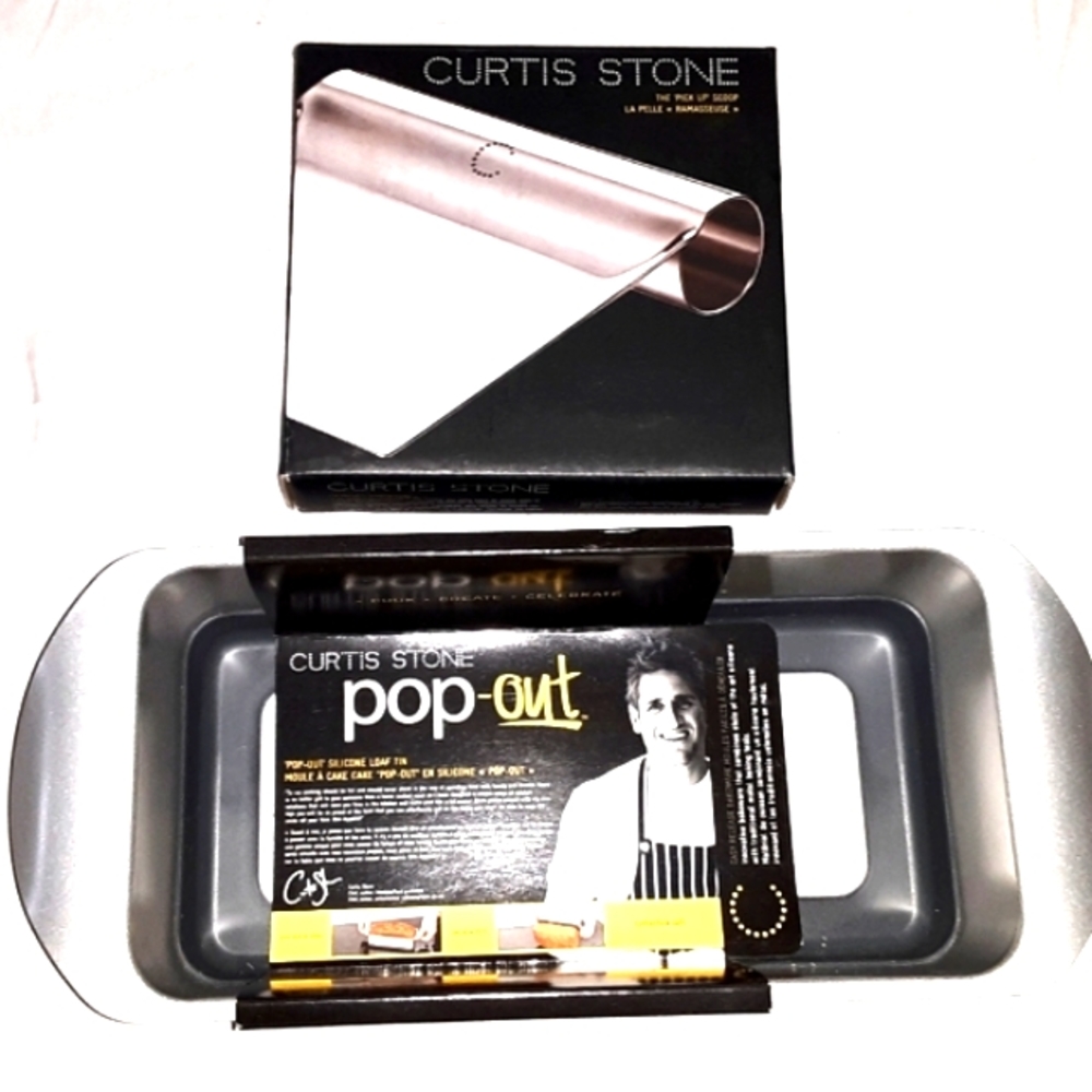 Curtis Stone Pop-Out Bakeware Tin and Pickup Scoop Set of 2